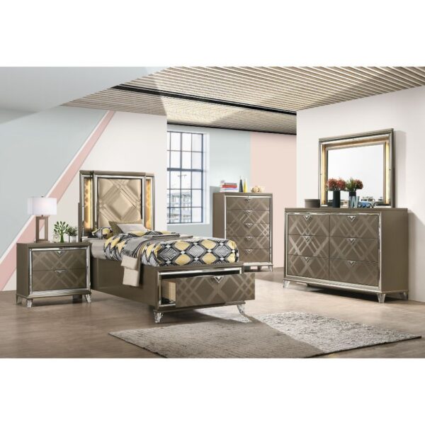 Dark Champagne Skylar Dresser 25325 by ACME - Image 6