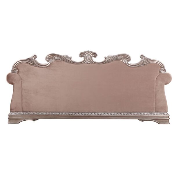 Velvet & Antique Silver Finish Northville Sofa 56930 by ACME - Image 4