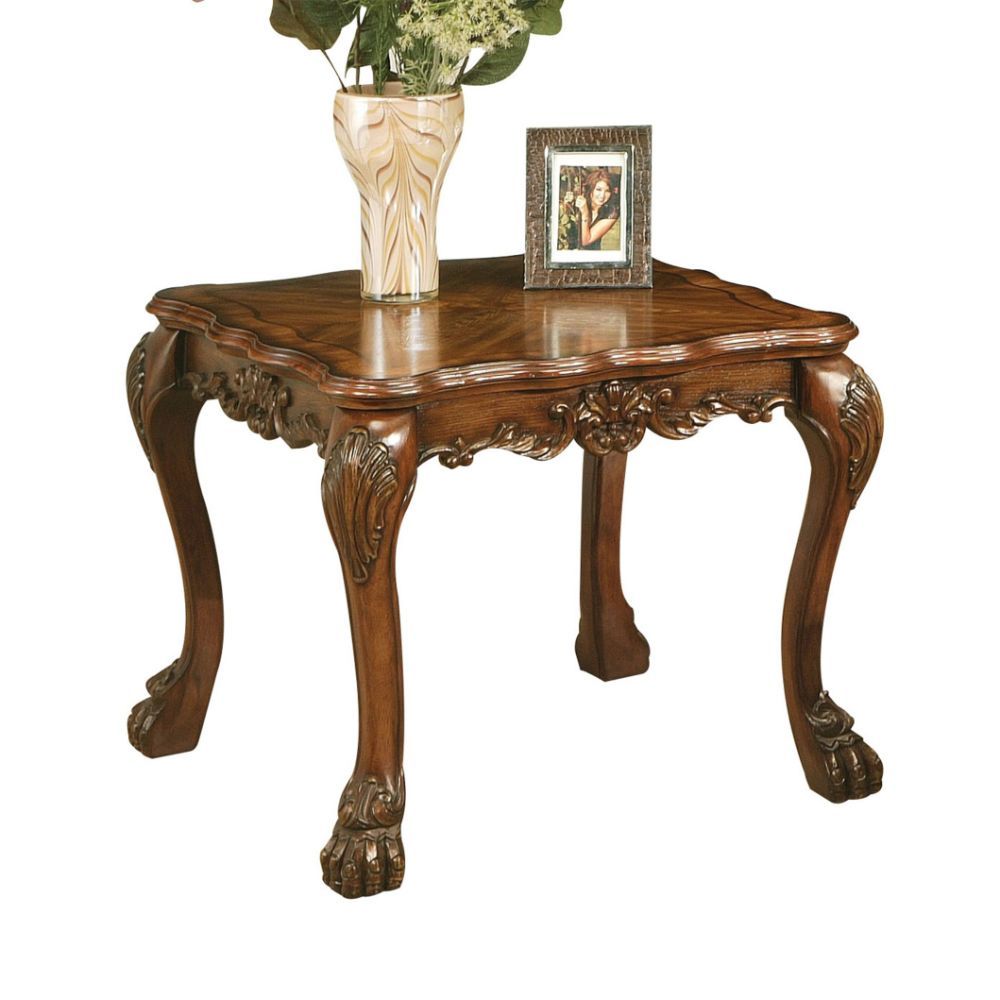 Cherry Oak Dresden End Table 12166 By Acme | Mobilia Cleopatra 3 Cherry Oak Dresden End Table 12166 by ACME - Image 1
