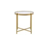 Charrot End Table By ACME in Gold – Side Tables – View 2
