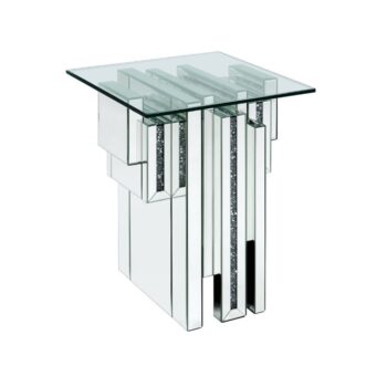 Noralie End Table With Pedestal Base with Faux Diamond by ACME