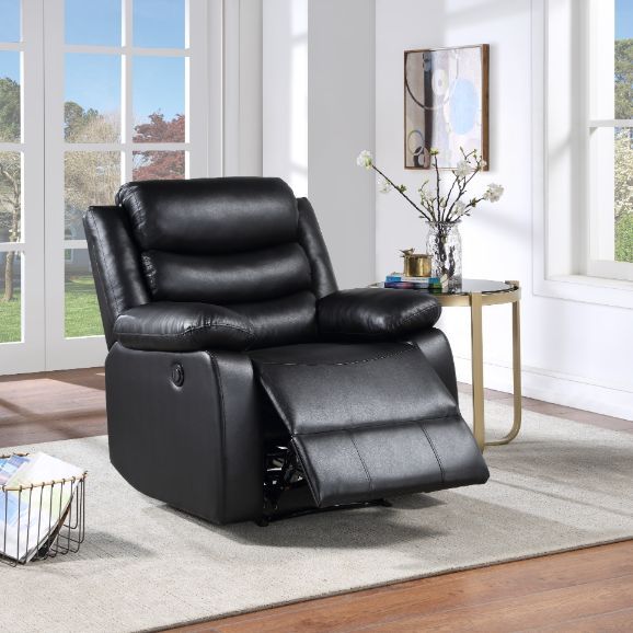 Black Eilbra Recliner By Acme | Mobilia Cleopatra 3 Black Eilbra Recliner by ACME - Image 1