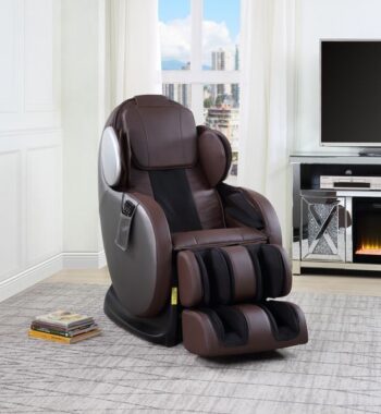 Chocolate Leather Pacari Massage Chair LV00569 by ACME