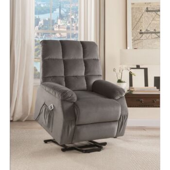 Gray Velvet Ipompea Recliner by ACME
