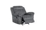 Gray Velvet Zubaida Motion Glider Recliner 55027 by ACME - Image 4