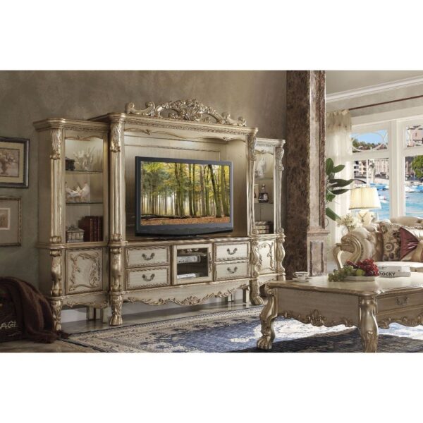 Gold Patina Dresden Entertainment Center 91330 by ACME - Image 3