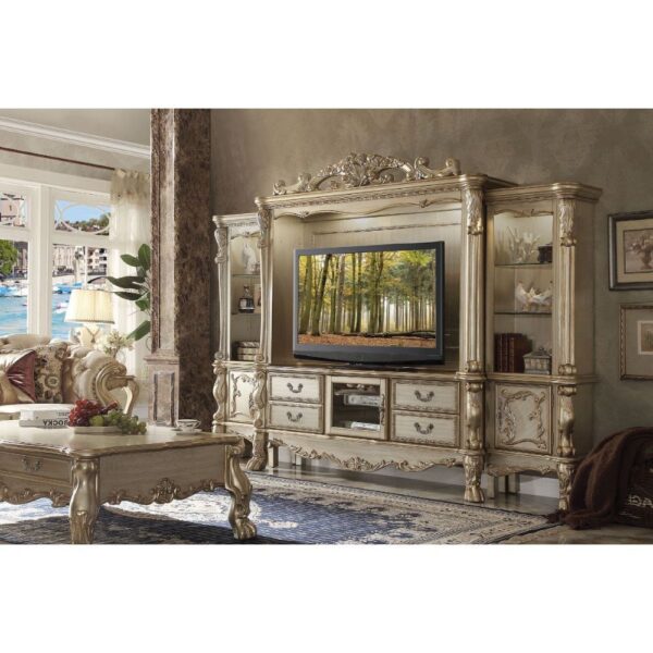 Gold Patina Dresden Entertainment Center 91330 by ACME - Image 4