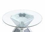 Noralie Hourglass Dining Table By ACME in Mirrored – View 2