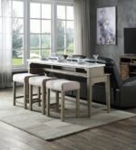 Wandella 4PC Pack Counter Height Table Set with USB DN00089 by ACME