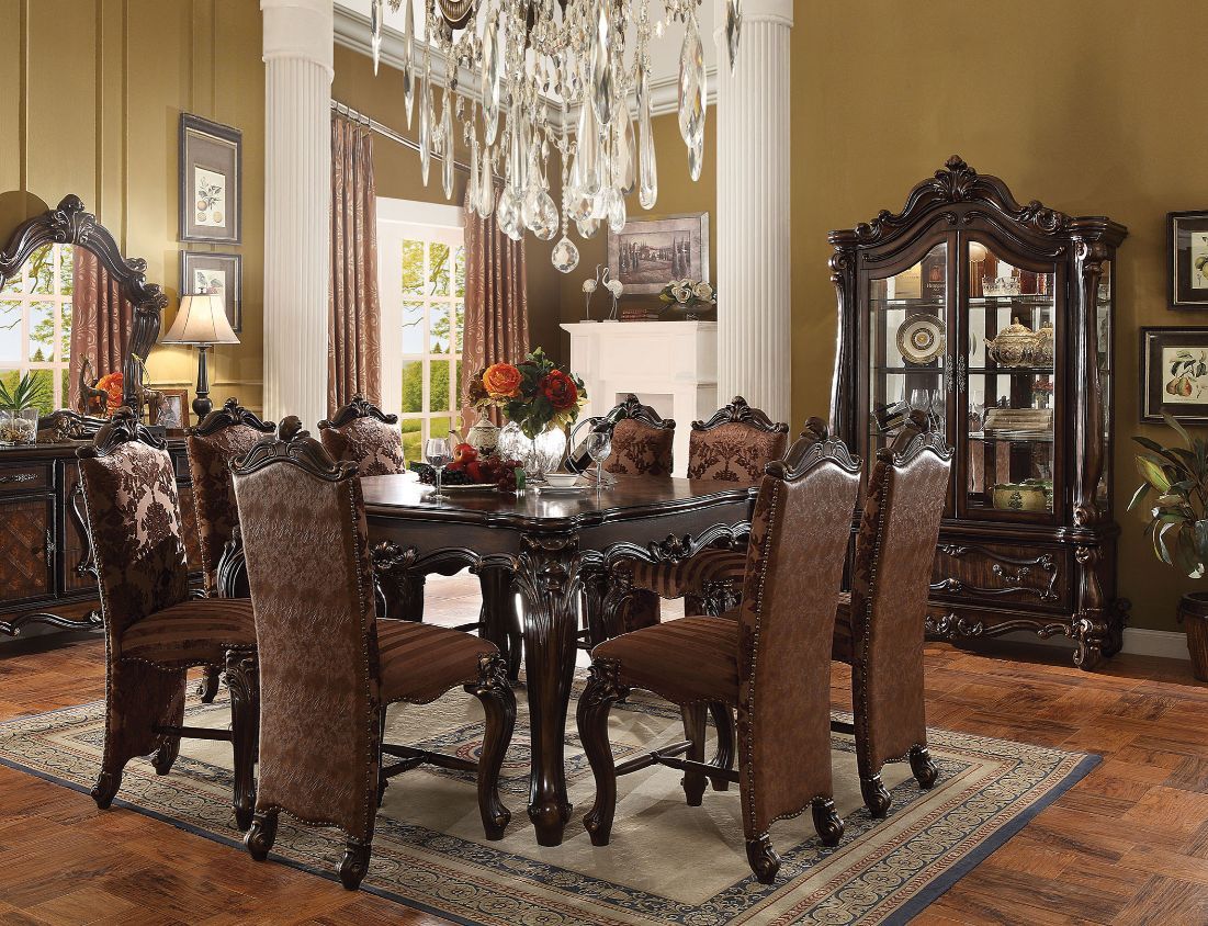 Cherry Oak Versailles Counter Height Table 61155 By Acme | Mobilia Cleopatra 3 Cherry Oak Versailles Counter Height Table 61155 by ACME - Image 1