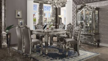Antique Platinum Finish Versailles Counter Height Table 66835 by ACME