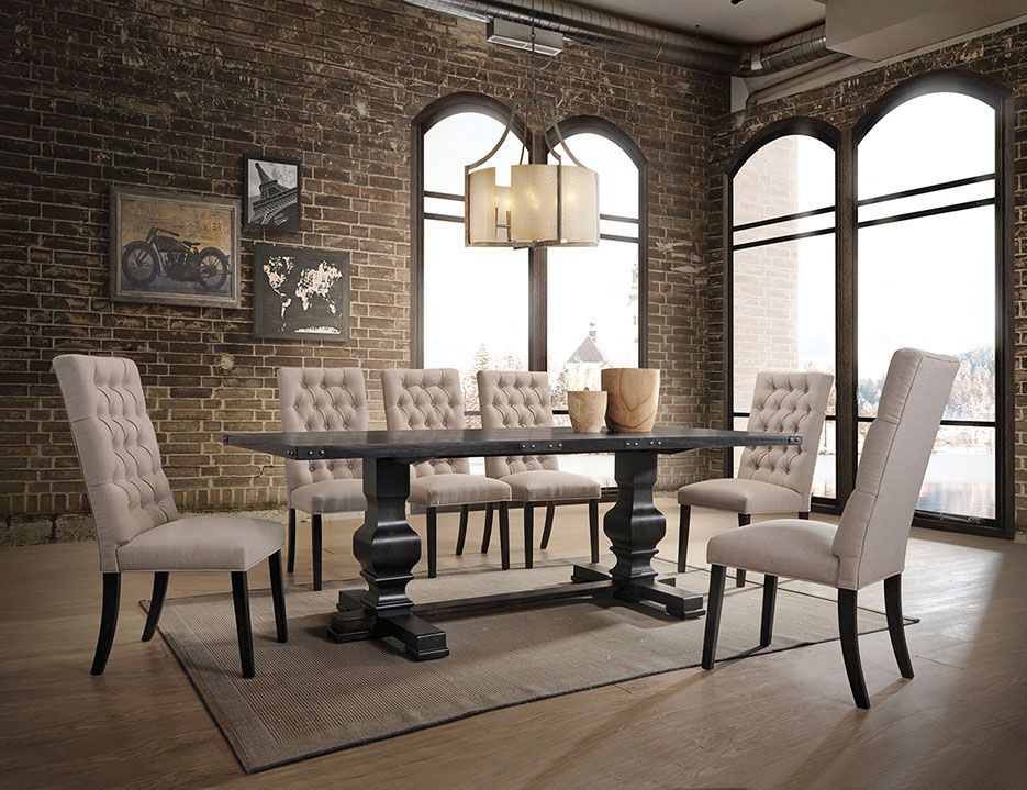 Black Morland Dining Table 74645 By Acme | Mobilia Cleopatra 3 Black Morland Dining Table 74645 by ACME - Image 1
