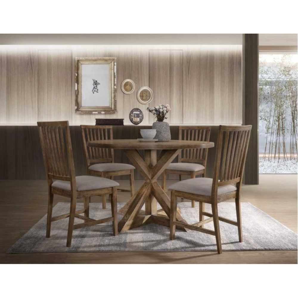 Weathered Oak Wallace Ii Dining Table 72310 By Acme | Mobilia Cleopatra 3 Weathered Oak Wallace II Dining Table 72310 by ACME - Image 1