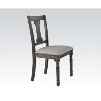 Wallace Tan Linen Side Chair Set of 2 by ACME