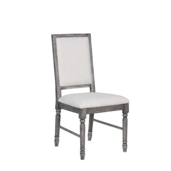Leventis Cream Linen Side Chair Set of 2 by ACME