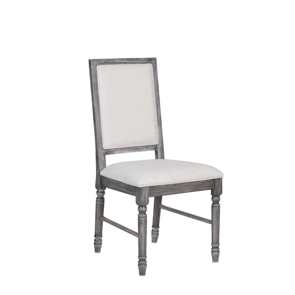 Leventis Cream Linen Side Chair Set Of 2 By Acme | Mobilia Cleopatra 3 Leventis Cream Linen Side Chair Set of 2 by ACME - Image 1