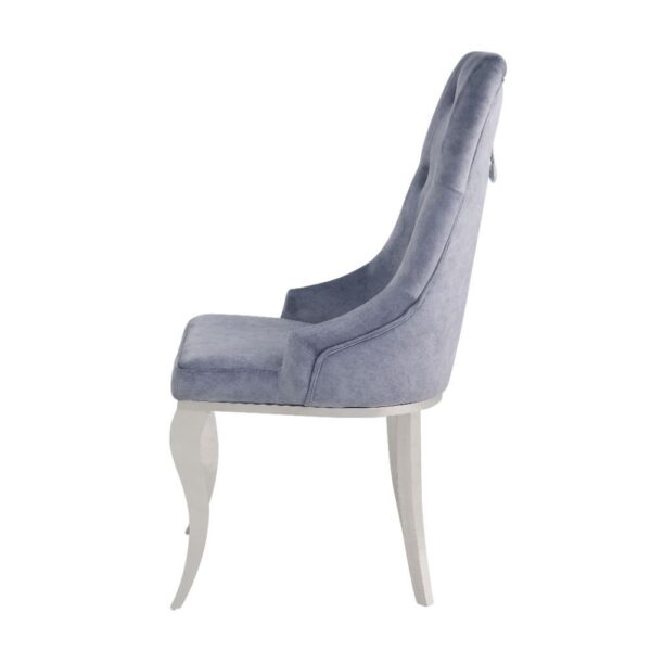Dekel Gray Side Chair Set of 2 by ACME - Image 3