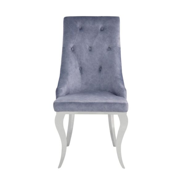 Dekel Gray Side Chair Set of 2 by ACME - Image 4