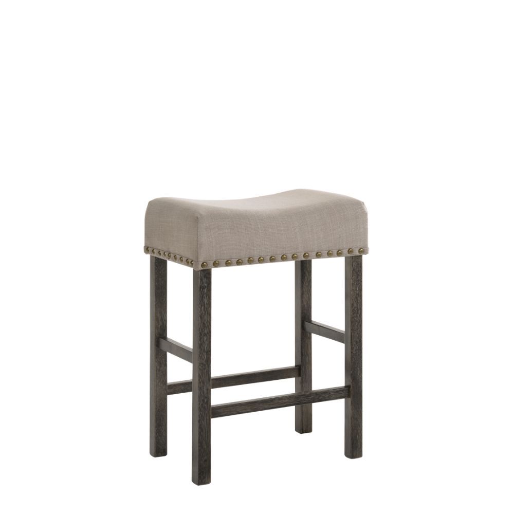 Tan Linen Martha Ii Counter Height Stool 73833 By Acme | Mobilia Cleopatra 3 Tan Linen Martha II Counter Height Stool 73833 by ACME - Image 1