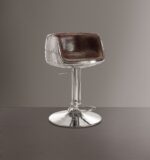 Brancaster Adjustable Stool With Swivel in Brown Leather 96555 by ACME