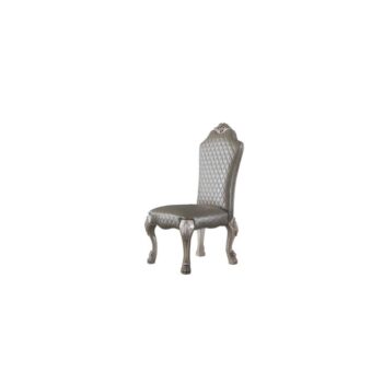 Dresden Side Chair in Leather Set of 2 by ACME
