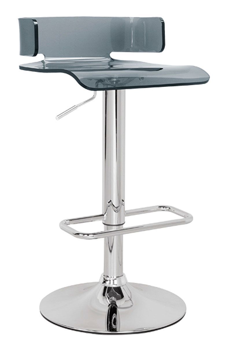 Gray & Chrome Rania Stool By Acme | Mobilia Cleopatra 3 Gray & Chrome Rania Stool by ACME - Image 1