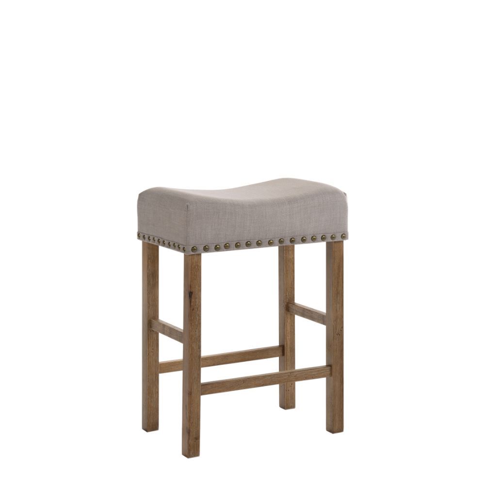Tan Linen Martha Ii Counter Height Stool 70833 By Acme | Mobilia Cleopatra 3 Tan Linen Martha II Counter Height Stool 70833 by ACME - Image 1