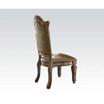 Vendome Side Chair in Bone Leather Set of 2 by ACME