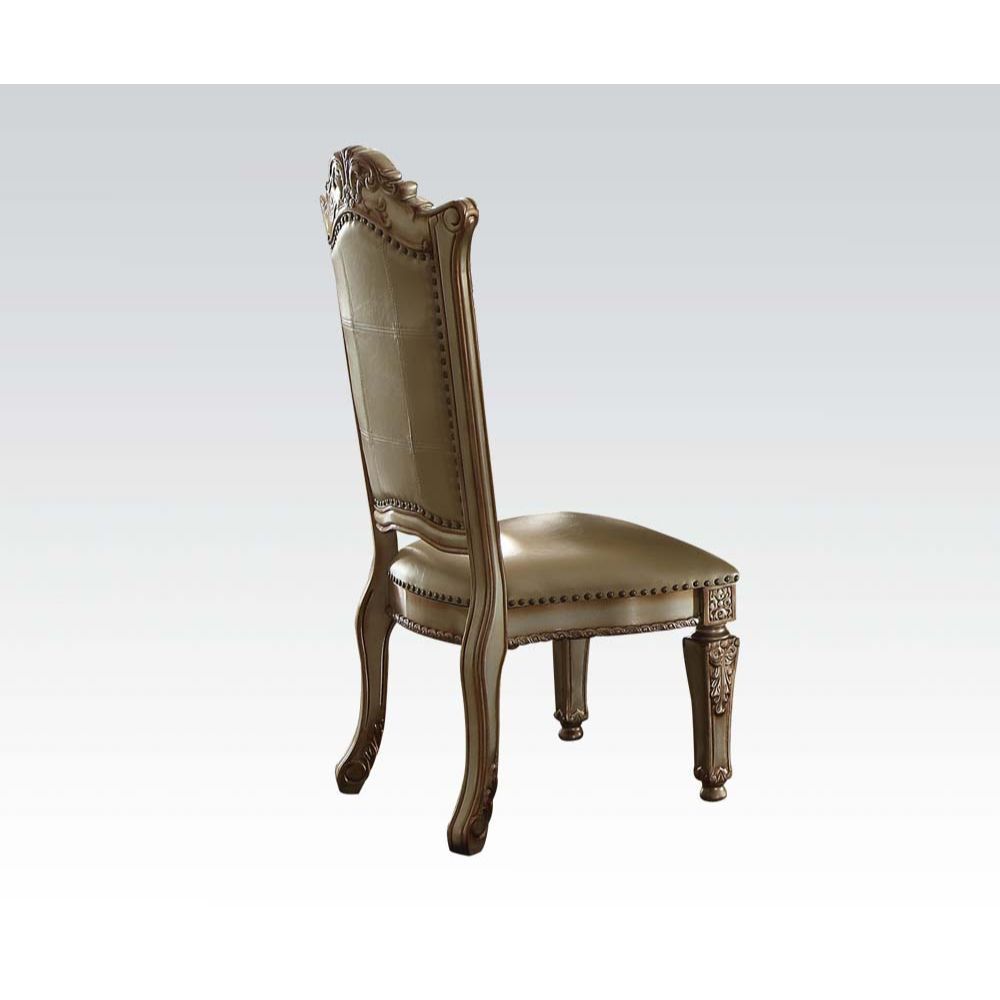 Vendome Side Chair In Bone Leather Set Of 2 By Acme | Mobilia Cleopatra 3 Vendome Side Chair in Bone Leather Set of 2 by ACME - Image 1