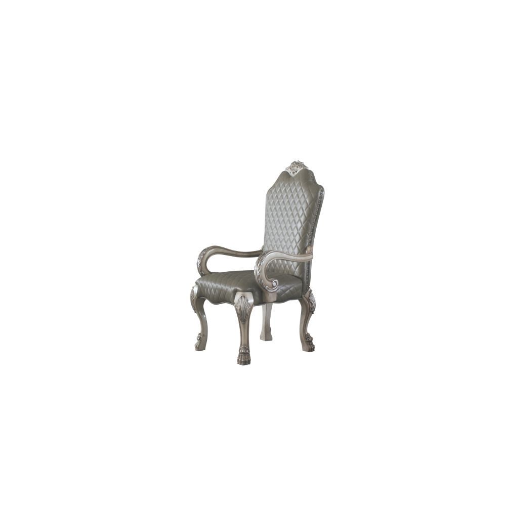 Dresden Arm Chair In Leather Set Of 2 By Acme | Mobilia Cleopatra 3 Dresden Arm Chair in Leather Set of 2 by ACME - Image 1