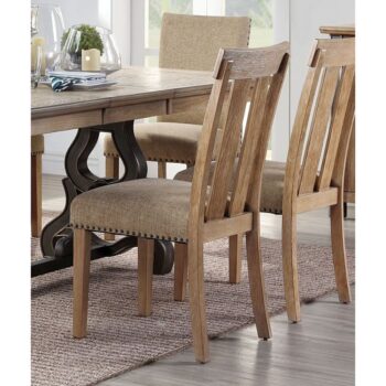 Nathaniel Maple Side Chair Set of 2 by ACME