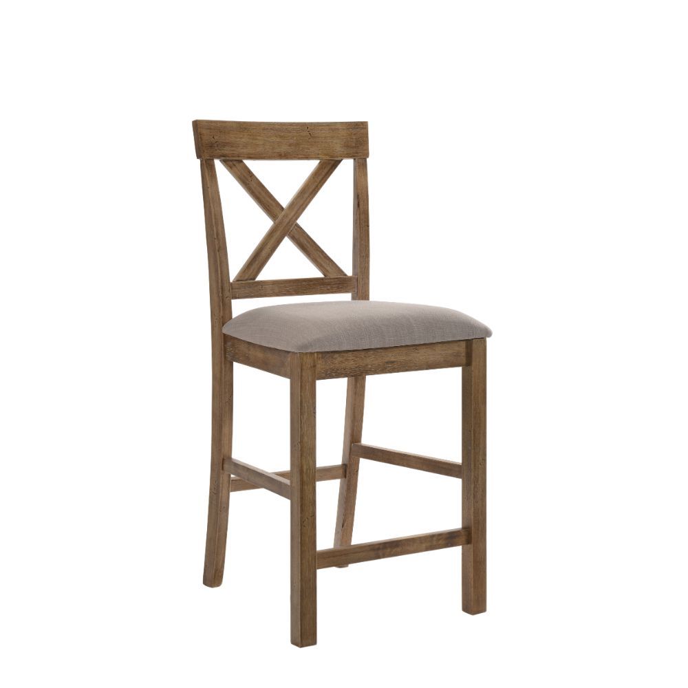 Tan Linen Martha Ii Counter Height Chair 70832 By Acme | Mobilia Cleopatra 3 Tan Linen Martha II Counter Height Chair 70832 by ACME - Image 1