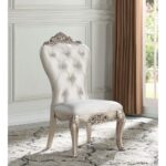Gorsedd Cream Fabric Side Chair Set of 2 by ACME