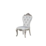 Gorsedd Cream Fabric Side Chair Set of 2 by ACME - Image 2