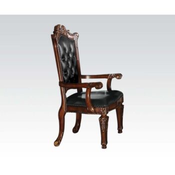 Vendome Arm Chair in Espresso Leather Set of 2 by ACME