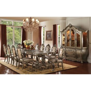 Ragenardus Leather & Oak Finish Chair Set of 2 by ACME