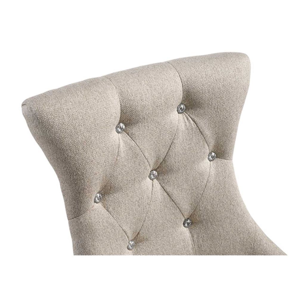 Gabrian Beige Fabric Side Chair Set Of 2 By Acme | Mobilia Cleopatra 3 Gabrian Beige Fabric Side Chair Set of 2 by ACME - Image 1