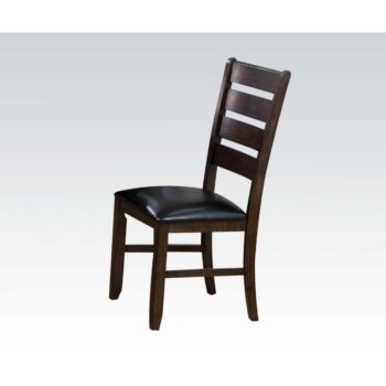Urbana Black PU & Espresso Side Chair Set of 2 by ACME