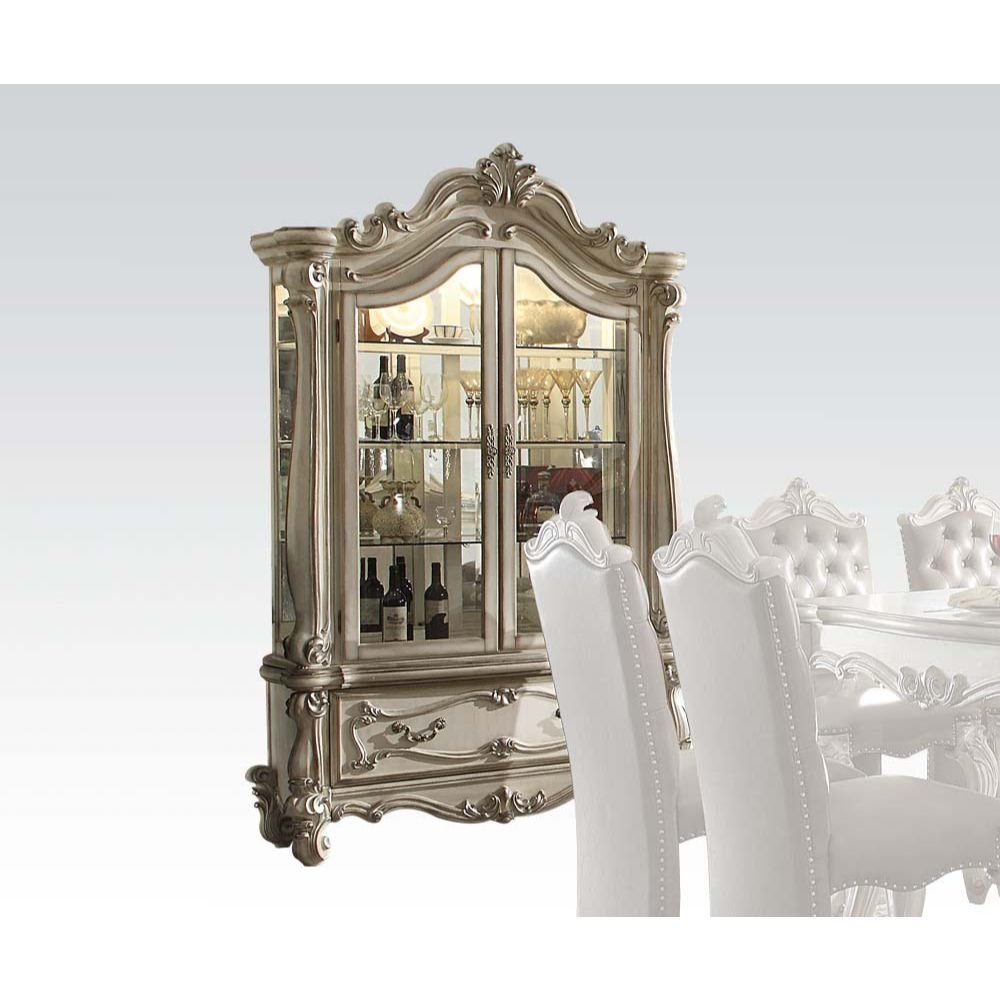 Bone White Versailles Curio 61153 By Acme | Mobilia Cleopatra 3 Bone White Versailles Curio 61153 by ACME - Image 1