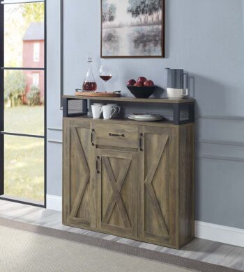 Rustic Oak Abiram Server DN01027 by ACME