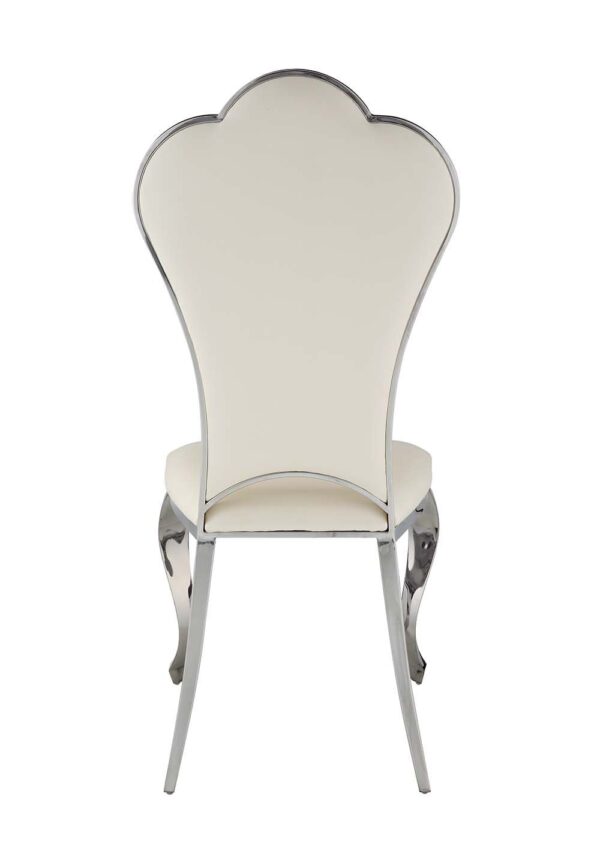 Cyrene Beige Leather Dining Side Chair Set of 2 by ACME - Image 4