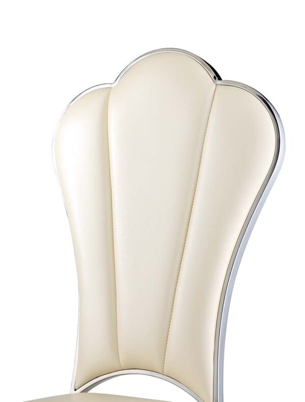Cyrene Beige Leather Dining Side Chair Set of 2 by ACME - Image 5