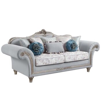 Light Gray Linen Pelumi Sofa W/8 Pillows LV01112 by ACME