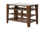 Marble Top Alaroa Kitchen Island AC00396 by ACME - Image 2