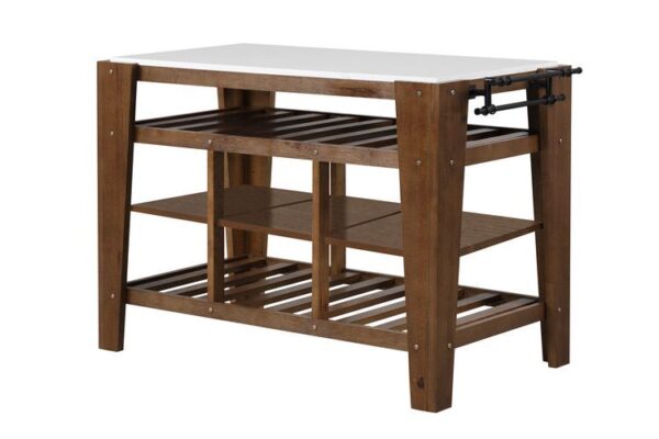 Marble Top Alaroa Kitchen Island AC00396 by ACME - Image 2