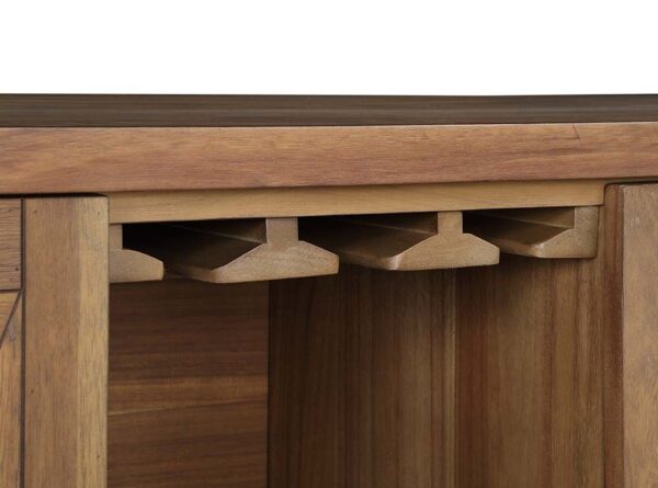 Rustic Brown & Oak Pascaline Server DN01133 by ACME - Image 5