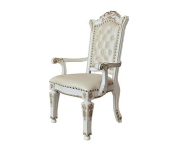 Vendom Pearl Leather Dining Chair Set of 2 by ACME