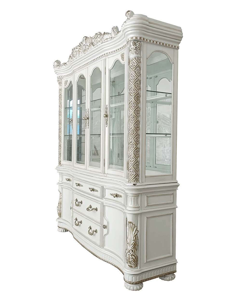 Pearl Vendom Hutch & Buffet Dn01350 By Acme | Mobilia Cleopatra 3 Pearl Vendom Hutch & Buffet DN01350 by ACME - Image 1