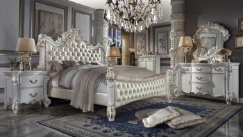 Vendom Pearl Leather Bed by ACME