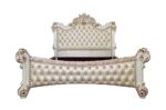 Vendom Pearl Leather Bed By ACME in White – View 4